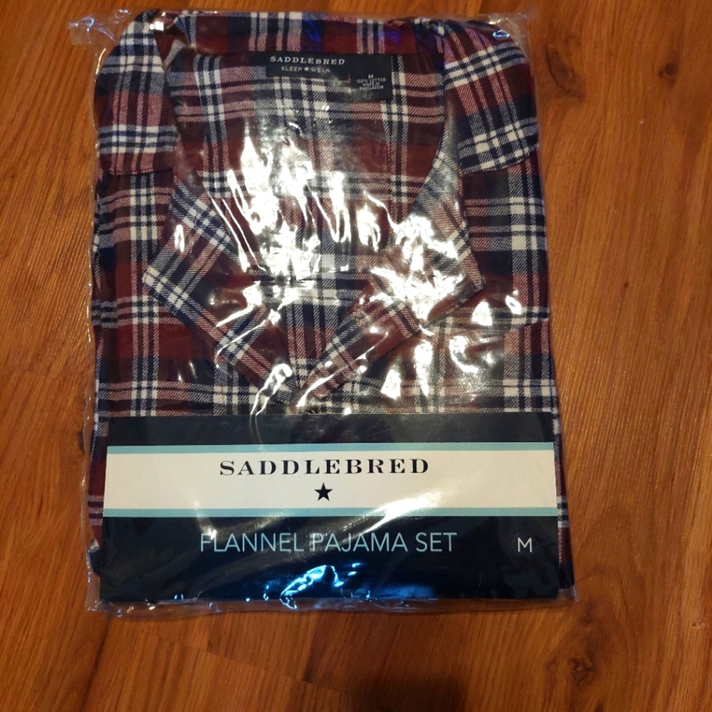 NWT MENS SADDLEBRED FLANNEL PAJAMA SET